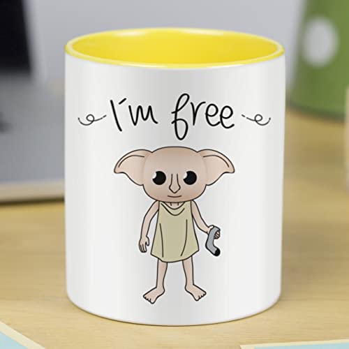 LA MENTE ES MARAVILLOSA - Keramiktasse mit Phrase Originelles auf Spanisch, Tasse Kaffee und Tee 330 ml |I'm Free, Dobby | von LA MENTE ES MARAVILLOSA
