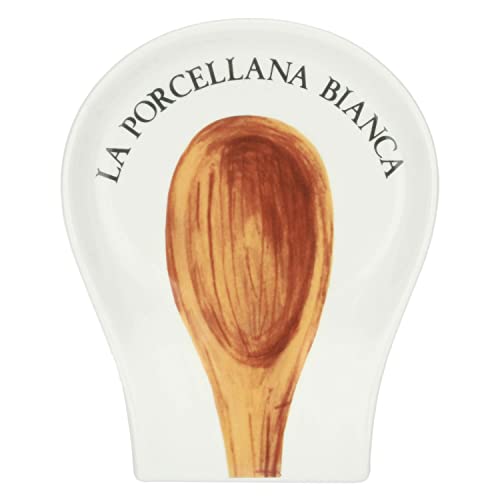 La Porcellana Bianca, Kochlöffelablage aus Porzellan, dekoriert, Linie Conserva, 17 x 14 cm von LA PORCELLANA BIANCA