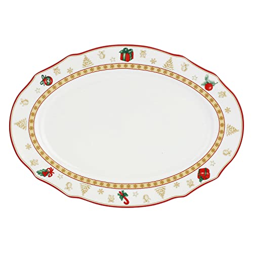 LA PORCELLANA Weiss - Tablett oval Christmas Edition von LA PORCELLANA BIANCA PB