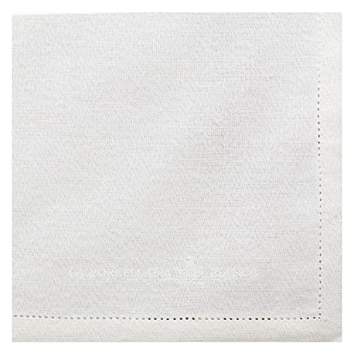 LA PORCELLANA Weiss - Tischdecke mit goldenem Draht und Saum in Jour Christmas Edition von LA PORCELLANA BIANCA