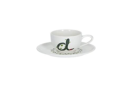 La Porcellana Bianca - Kaffeetasse mit Untertasse "D" in Geschenkbox - Solotua - Möbel für Zuhause, Tee, Kaffee und Frühstück - Porzellan - 90 cc von LA PORCELLANA BIANCA