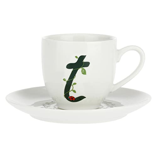 La Porcellana Bianca - Kaffeetasse mit Untertasse "T" in Geschenkbox - Solotua - Möbel für Zuhause, Tee, Kaffee und Frühstück - Porzellan - 90 cc von LA PORCELLANA BIANCA PB