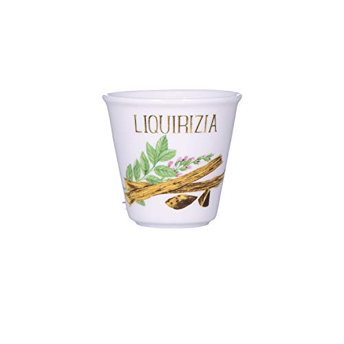 La Porcellana Bianca Süßholzglas aus Geschenkbox, 6 Stück – Hausmöbel, Küche – Linie Liquorelli – Geschenkidee – Porzellan – 75 CC, Ø 5,7 cm, H5,5 cm von LA PORCELLANA BIANCA PB