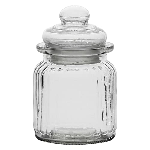PORCELLANA Versilia Gerippter Glas Container, Porzellan, Mehrfarbig, 0,1 x 0,1 x 0,1 cm von LA PORCELLANA BIANCA PB