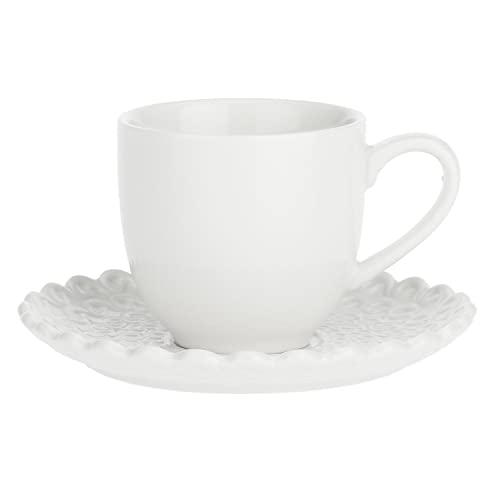 PORCELLANA cc90 Momenti Kaffee Tasse mit Löffel, Porzellan, Mehrfarbig, 0,1 x 0,1 x 0,1 cm von LA PORCELLANA BIANCA PB