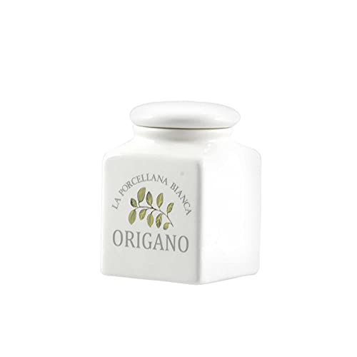 PORCELLANA Conserva Oregano Behälter, Porzellan, 170 ml, in Geschenkbox von LA PORCELLANA BIANCA
