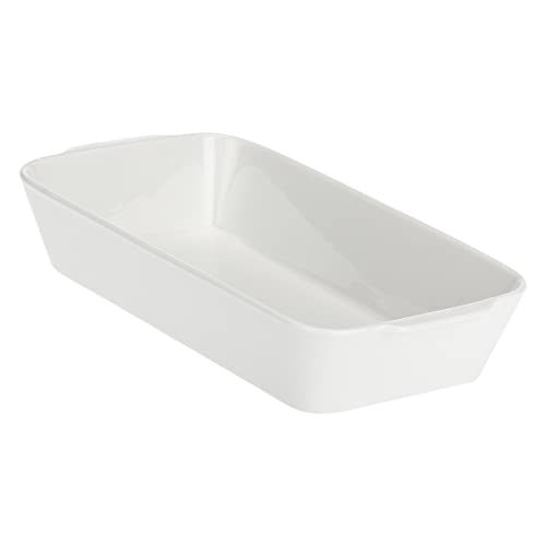 la Porcellana Anghiari rechteckige Auflaufform, Geschenkbox, Porzellan, weiß, 26 x 15 x 5 cm von LA PORCELLANA BIANCA