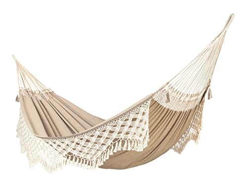 LA SIESTA® Bossanova Muscade - Klassische Hängematte Kingsize aus Bio-Baumwolle von LA SIESTA