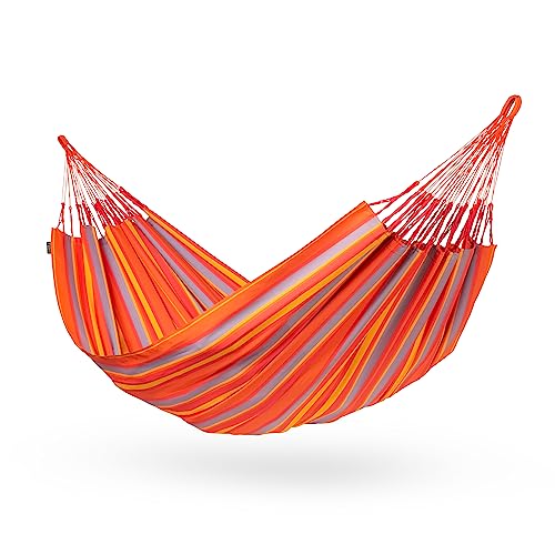 LA SIESTA® - Brisa - Kingsize Hängematte, handgefertigt in Kolumbien, mit 180 cm Breite für entspannte Momente drinnen und draußen. (Toucan) von LA SIESTA