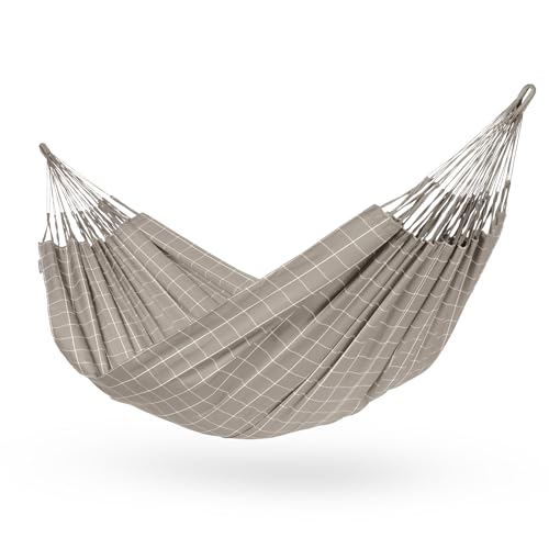 LA SIESTA® - Brisa - Klassische Doppel-Hängematte, handgefertigt in Kolumbien, mit 160 cm Breite für entspannte Momente drinnen und draußen. (Almond) von LA SIESTA