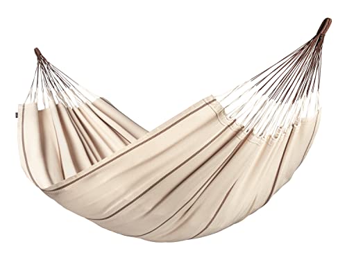 LA SIESTA® Modesta Nougat - Klassische Doppel-Hängematte aus Bio-Baumwolle von LA SIESTA