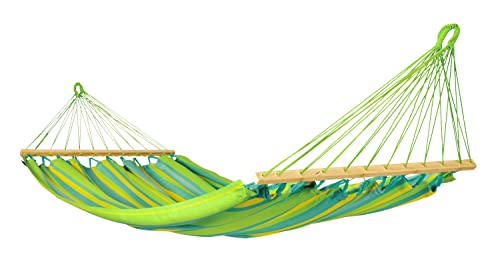 La Siesta® Alisio Lime – Weather-Resistant Single Spreader Bar Hammock von LA SIESTA