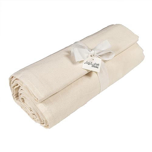 LA SUITE 08 STORE Sofaüberwurf – Überwurf aus Baumwolle, einfarbig, hergestellt in Italien, verwendbar als Überwurf für Sofa und Tagesdecke 160 x 280 – 260 x 280 – 360 x 280 cm (160 x 280 cm, Natur) von LA SUITE 08 STORE