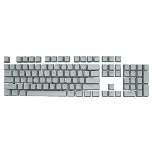 LA TALUS 104 Stück ABS OEM Universal Hintergrundbeleuchtung Tastenkappen Ersatz Mechanische Tastatur Zubehör, Tastenkappen Tastensatz für mechanische Gaming-Tastaturschalter - Grau von LA TALUS