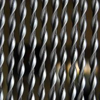 Türvorhang 'Riva 3' 90 x 210 cm silber/schwarz von LA TENDA
