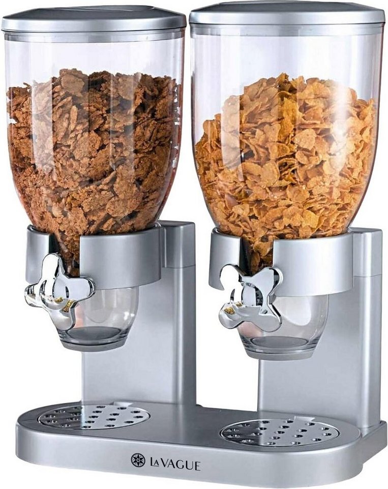 LA VAGUE Müslispender MIAM Doppelter Cerealienspender, Kunststoff, Luftdichter Cerealienspender mit zwei Behältern LA VAGUE Müslispender MIAM Doppelter Cerealienspender, Kunststoff, Luftdichter Cerealienspender mit zwei Behältern von LA VAGUE
