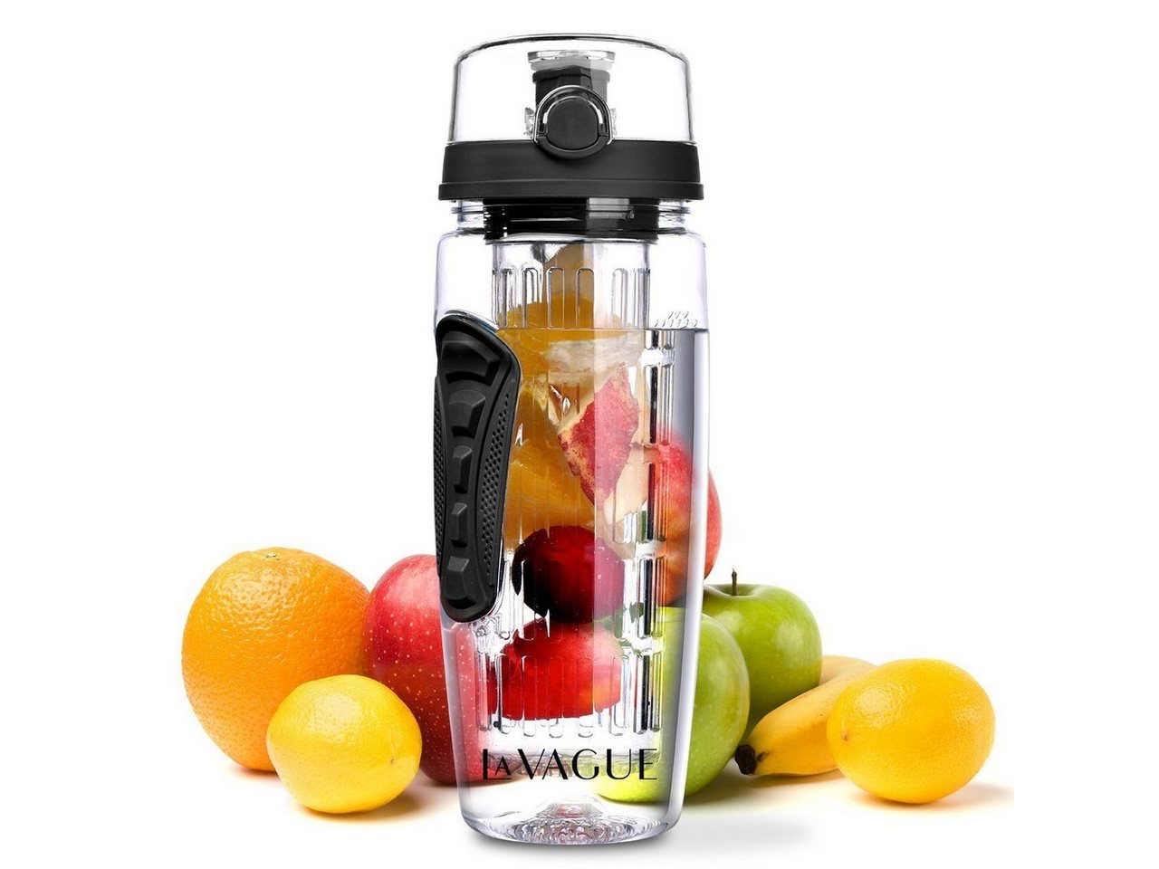 LA VAGUE Trinkflasche VITALITY Trinkflasche mit Einsatz, Trinkflasche mit Früchtesieb für perfekt aromatisierte Getränke LA VAGUE Trinkflasche VITALITY Trinkflasche mit Einsatz, Trinkflasche mit Früchtesieb für perfekt aromatisierte Getränke von LA VAGUE