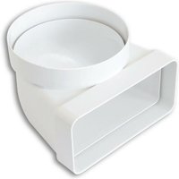 Vertikale kurvenlüftung rund-rechteckig adapter weiß - cgv126b von LA VENTILAZIONE