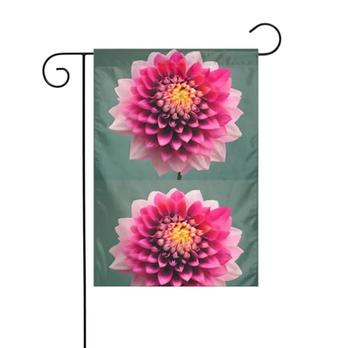 LAABBE Dahlie Blume gedruckt Garten Fahnenmast Outdoor Hof Dekoration Mode 30,5 x 45,7 cm von LAABBE