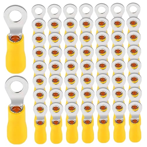 100-pcs-Ringklemmen Sturdy Flame Reportardant Dose Messing Multifunktional isoliertes Kupferdraht elektrischer Anschlussanschlusskabelanschluss, Ringanschluss, Ringanschluss von LAANCOO