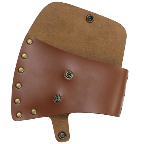 Beilscheide, Beilabdeckung PU Leder Axthülle Taille montiertes Axenkopfabdeckung mit Schnappknopf Hatchet -Scheide zum Camping Holzbearbeitung, Leder -Axtscheide 6,1 x 4,3 Zoll von LAANCOO
