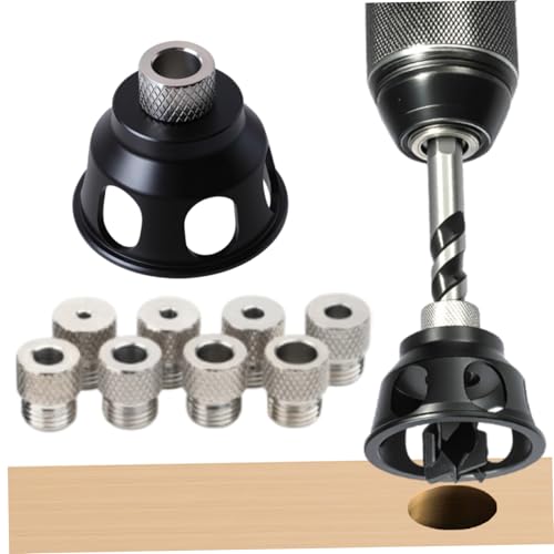 Bohranleitung für gerade Löcher, 9pcs/Set Aluminiumlegierung Bohrer-Bohrer für gerade Löcher-Selbstzentren Dübel-Jig mit 3-10 mm Buchsen, Essential Carpentry Tool Bohranleitung für gerade Löcher, 9pcs/Set Aluminiumlegierung Bohrer-Bohrer für gerade Löcher-Selbstzentren Dübel-Jig mit 3-10 mm Buchsen, Essential Carpentry Tool von LAANCOO
