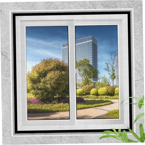 Fensternetzbildschirm, Fensternetzbildschirm 43.3x43.3 Mesh Moschequito mit Berührungsverschluss atmungsaktivem entfernbarem Waschwert für Home Hotel Office von LAANCOO