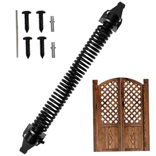 Gate Spring Self Schließung 14 Hochleistungs -Kohlenstoffstahltür Feder -Selbstschließscharniere mit verstellbarem Werkzeug für Holztore, Zaun, Türen, Fenster, näher von LAANCOO