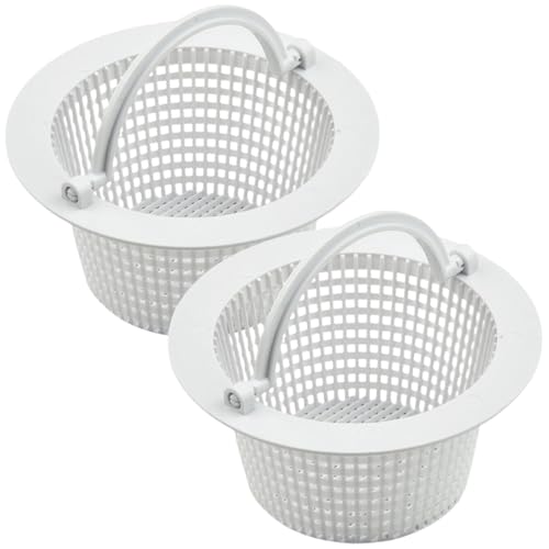 LAANCOO 2pcs Pool Skimmer Körbe, Mesh Pool Skimmer Körbe für Inground Pools mit abnehmbarem Griff für Bewegung Müll, Cleanout Blätter, Schwimmbad Korb von LAANCOO