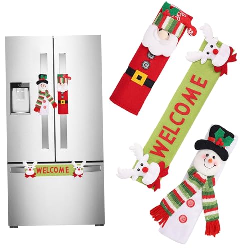 LAANCOO 3pcs Kühlschrankgriff Cover -Set, Santa Elch Snowman Weihnachtskühlschrank Mikrowellen -Geschirrspüler Griff Cover für Küchendekoration, Weihnachtskabinett Knaufabdeckungen LAANCOO 3pcs Kühlschrankgriff Cover -Set, Santa Elch Snowman Weihnachtskühlschrank Mikrowellen -Geschirrspüler Griff Cover für Küchendekoration, Weihnachtskabinett Knaufabdeckungen von LAANCOO