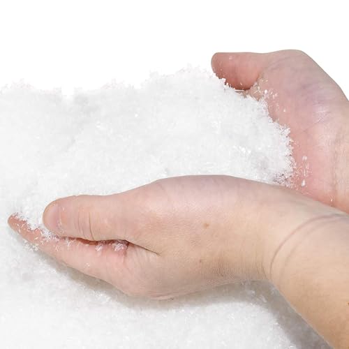 LAANCOO 50g künstlicher Schnee, Weihnachten Fake Schnee Dekor künstliche Schneeflocken Simulation Schnee durchführen Prop Xmas Schnee Dekoration für Weihnachtsbaum Winter Mantel Dorf von LAANCOO