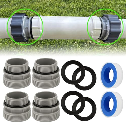 LAANCOO Filterschlauchumrechnungskit, Filterschlauch -Konvertierungskit 4560-40 mm bis 1 1/2 Zoll Poolpumpenpumpenadapter -Anpassungen, wesentliche oberirdische Poolpumpe Ersatzteile von LAANCOO