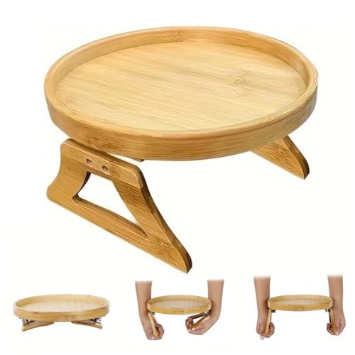 LAANCOO Sofa Armtisch, Couch Armtisch Clip auf Sofa -Tablett 10x5x10 Holzminimalistische Tablett zum Essen beim Fernsehen zum Essen von LAANCOO