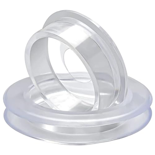 LAANCOO Terrassenschreiber -Lochring, 2 Zoll Clear Plastic Dach Loch Ring - Einfach zu installierter Flexibler Terrassentisch mit Kappe für Outdoor, Garten, Strandtische von LAANCOO