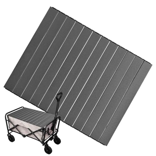 LAANCOO Waggentisch Tisch Kohlenstoffstahl Hochleistungsklapper Wagen Tisch Tischbefestigung tragbare Tischplatte zum Camping -Picknick -Grill, Schwarz, 21, 3 x 33.8 von LAANCOO