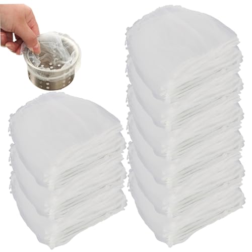 Maschenspülesieb, 200pcs Küchenspüle Sieb Mesh Beutel, Einwegbeutel zum Sammeln von Küchenfutterabfällen übrig gebliebener Müll von LAANCOO
