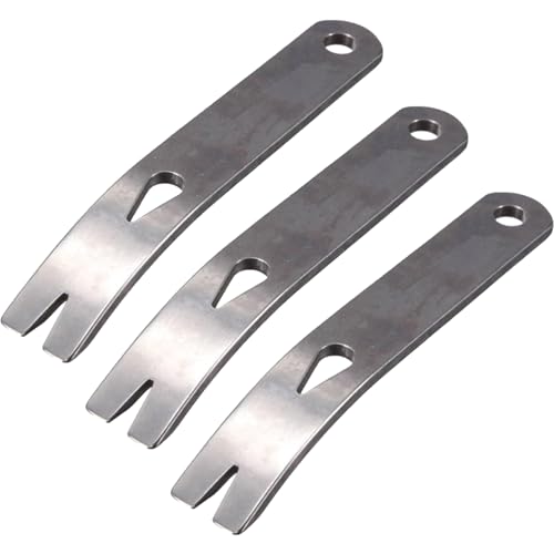 Pry Bar Set, 3PCS Pry Bar Set Heavy Duty Edelstahl Flachtasche Mini Multifunktion Überlebensöffner -Opener für den Außenbereich von LAANCOO