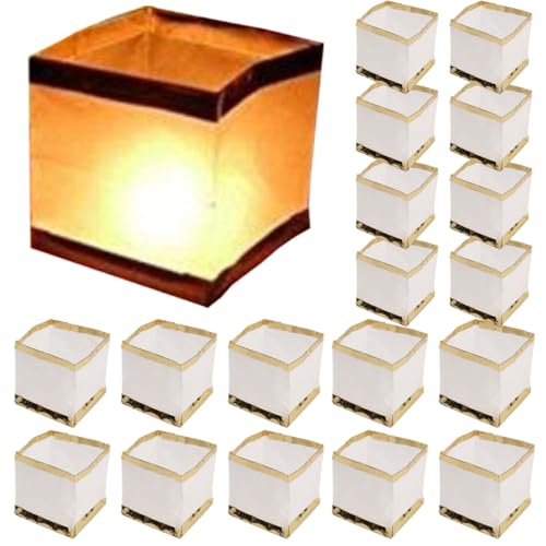Schwimmende Laternen 20pcs Biologisch abbaubar DIY beschreibbar und zeichnbar von LAANCOO