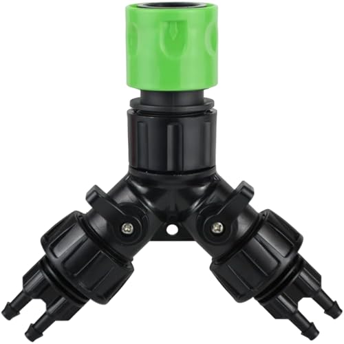Tropfbewässerungsarmaturadapter, Tropfbewässerungsarmaturadapter - PVC -Leckfreiheit 4 -Wege -Schlauchsplitter, passt 1/4 Zoll Schläuche für Garten, Gewächshaus, Hof, Farm von LAANCOO