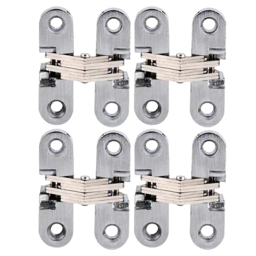 Versteckte Scharniere für Schranktüren, 4PCS Zinklegierung versteckte Scharniere für Schranktüren - 0-180 Grad Versteck, einfache Installation für Küchen- und Möbelschränke von LAANCOO
