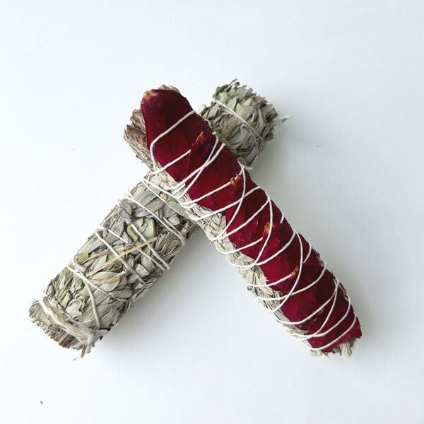 LAAY Smudge Stick Salbei und Rosenblätter - Räucher Stäbe 2er Set von LAAY