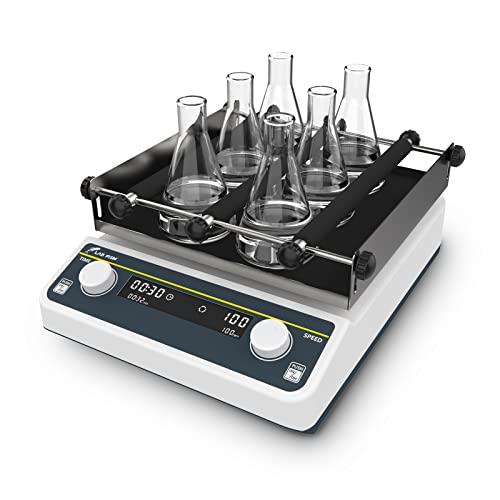 LABFISH Digitaler Orbitalschüttler Einstellbare Geschwindigkeit 40-200RPM, Arbeitsplatte 9.85 "x9.85" Kapazität 2KGS mit Timer & Kontinuierlicher Modus für Labor von LAB FISH