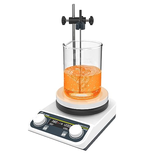 LABFISH Magnetrührer Heizplatte 280℃/ 536℉ 5 Zoll Digitaler Labor-Magnetrührer 3L Kapazität Knopfsteuerung 200-1500rpm, Sondensensor & Rührstab Enthalten LABFISH Magnetrührer Heizplatte 280℃/ 536℉ 5 Zoll Digitaler Labor-Magnetrührer 3L Kapazität Knopfsteuerung 200-1500rpm, Sondensensor & Rührstab Enthalten von LAB FISH