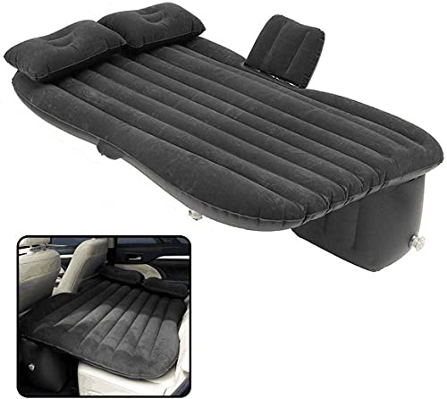 Aufblasbare Matratze für den Rücksitz des Autos während der Reise, für Camping, Geländewagen, LKWs, PVC, SUV BLACK, Unfold Size: 70.9"×50"×4.7" von LABABE
