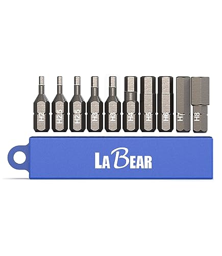 LABEAR - Metrischer Tamper Sechskant-Bit-Set, 10-teiliges Sechskant-Sechskantschlüssel-Schraubendreher-Bit-Set. S2-Stahl, 2,5 cm, metrische Tamper-Sechskant-Bits für die Montage (H2, H2,5, H2,5, H3, LABEAR - Metrischer Tamper Sechskant-Bit-Set, 10-teiliges Sechskant-Sechskantschlüssel-Schraubendreher-Bit-Set. S2-Stahl, 2,5 cm, metrische Tamper-Sechskant-Bits für die Montage (H2, H2,5, H2,5, H3, von LABEAR