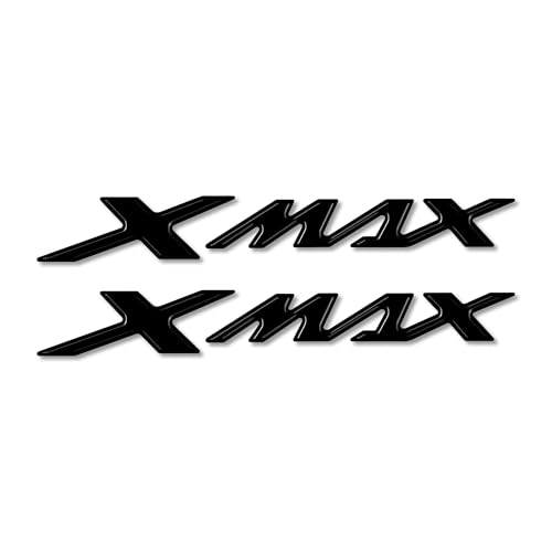 labelbike - 2 3D Aufkleber Inschrift Xmax Scooter kompatibel mit Yamaha X MAX ab 2010 - Farbe schwarz von LABELBIKE