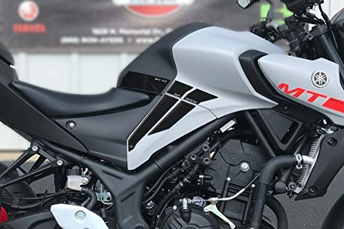labelbike - 2 3D Seitenschutz für Motorradtank kompatibel mit Yamaha MT-03 ab 2020 von LABELBIKE