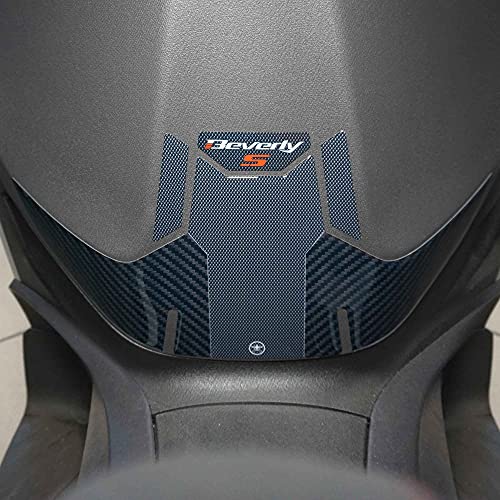 labelbike - 3D Harz Aufkleber zur Dekoration und zum Schutz des Lagerbereichs des Motorrads kompatibel mit Piaggio Beverly S 300 und 400 2021-2025 - Farbe Carbon-ähnlich von LABELBIKE