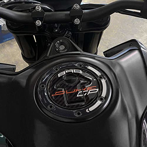 labelbike - 3D Harz Sticker Motorrad Tankdeckel kompatibel mit KTM Duke 890 GP 2022-23 weiß von LABELBIKE