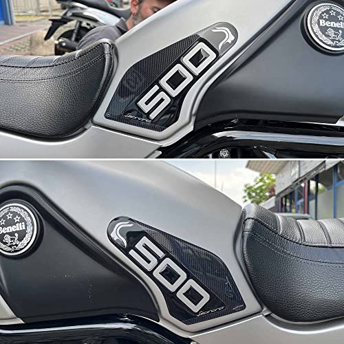 labelbike - 3D Aufkleber aus Harz Seitenschutz für den Tank kompatibel mit Benelli Leoncino 500 von LABELBIKE